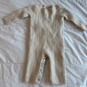 Max Studio 100% Cashmere Baby One Piece Outfit Off White 3-6 months